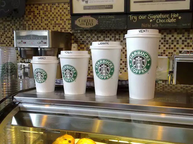 Size Chart At Starbucks